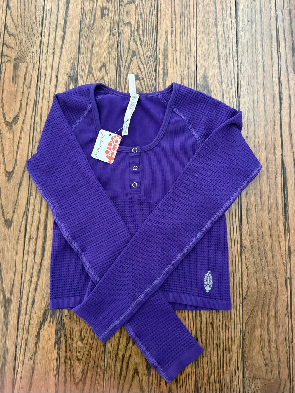 Free People Movement Long Sleeve Purple Top